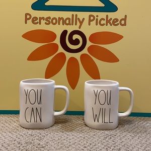 Rae Dunn YOU CAN & YOU WILL Mug Set